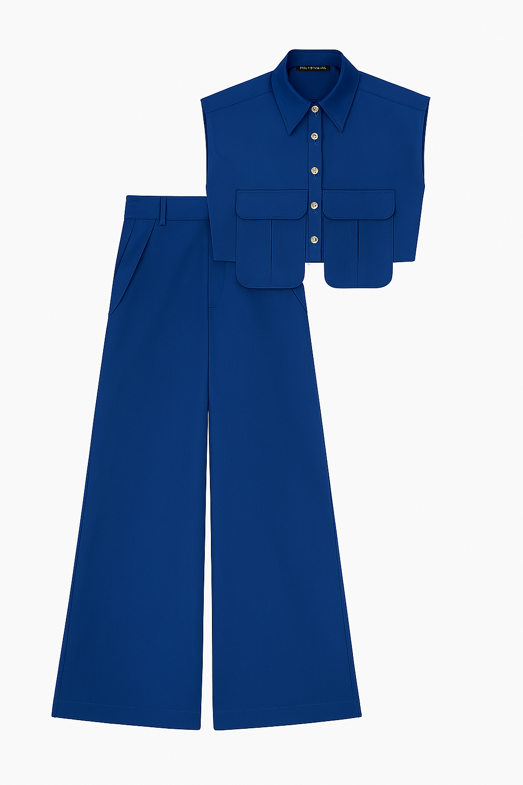 PANTALONES WIDE LEG AZUL COBALTO