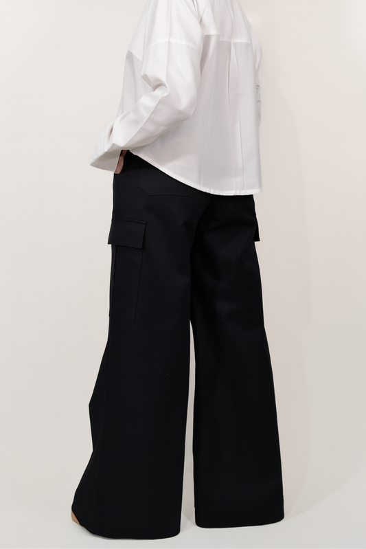 CARGO WIDE LEG NEGRO