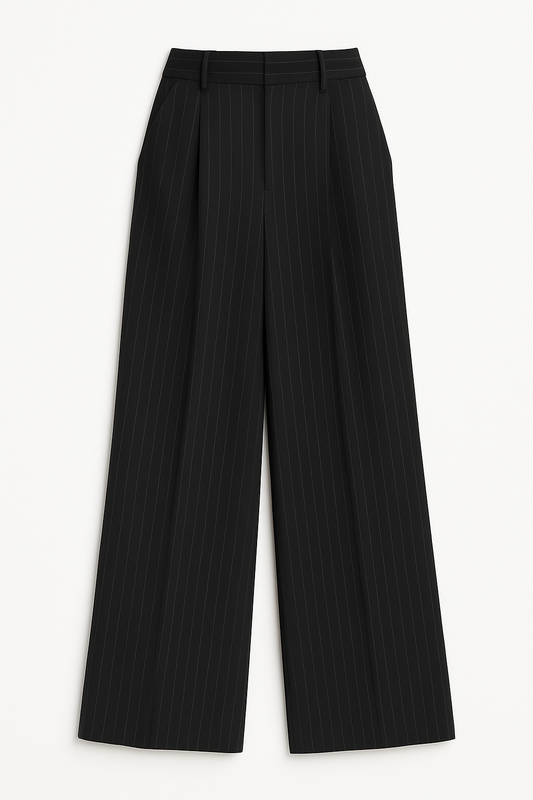 TROUSER NEGRO A RAYAS