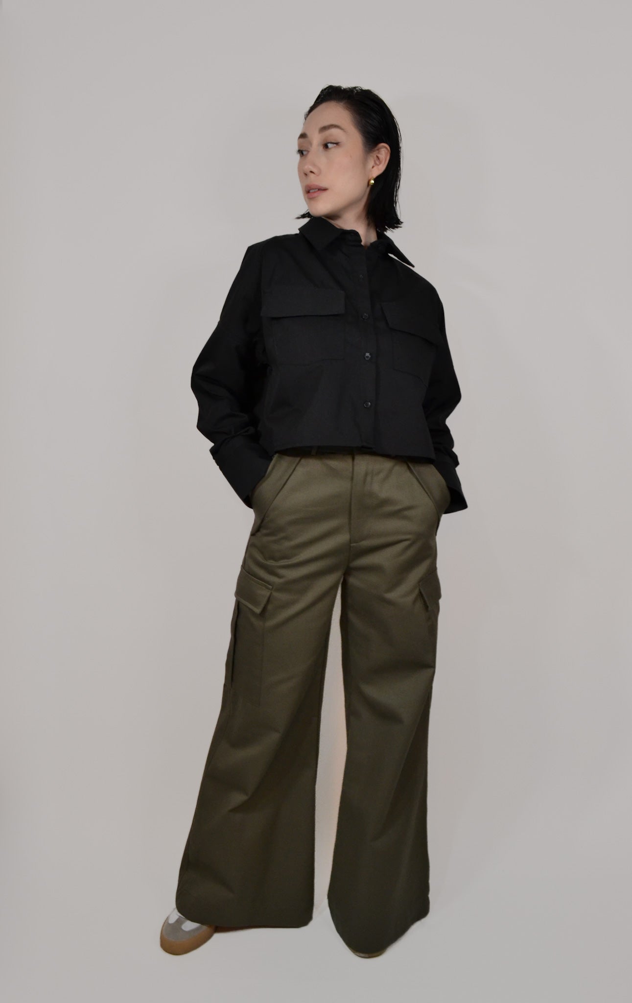 CARGO WIDE LEG VERDE MILITAR