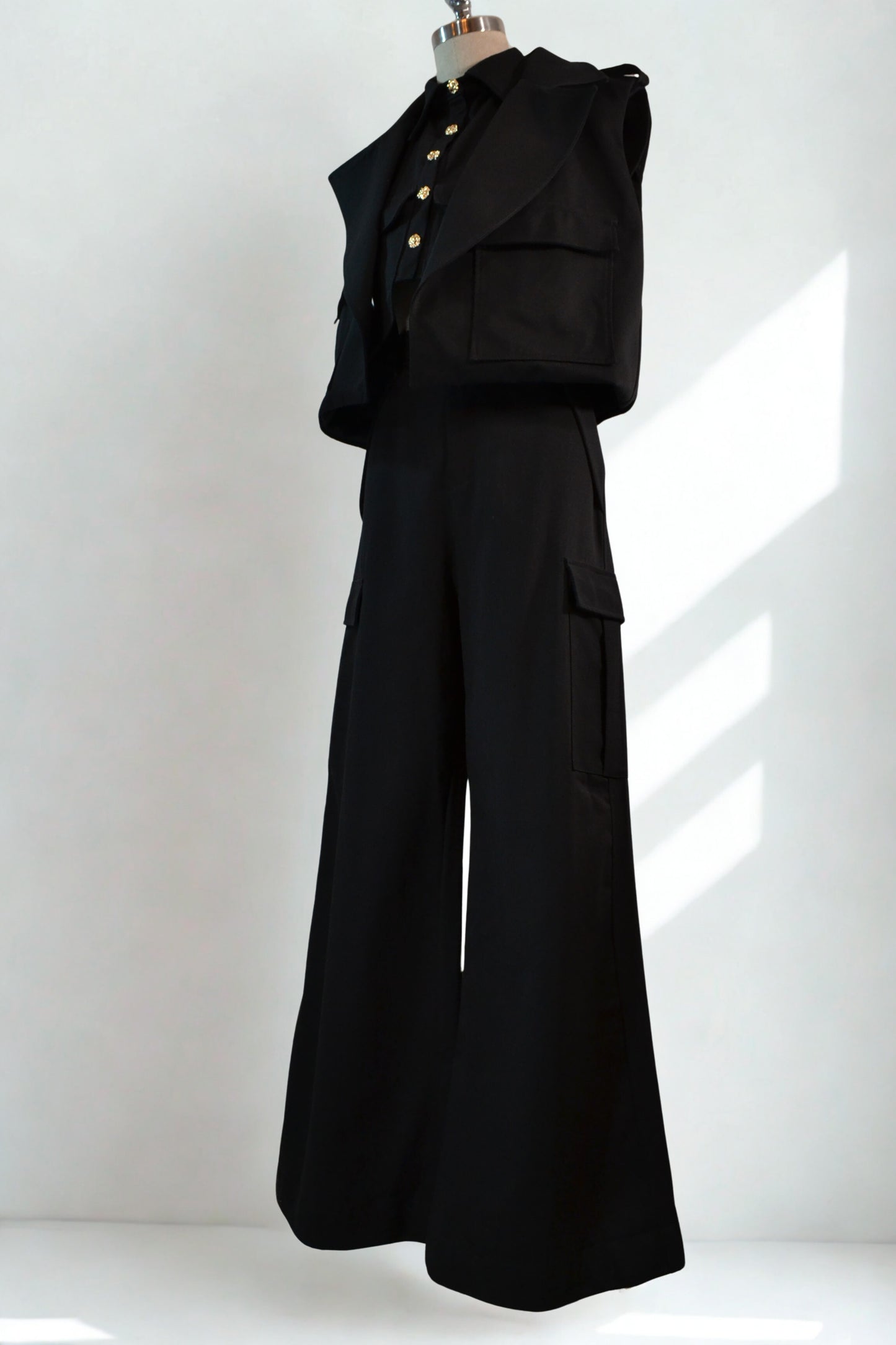 CARGO WIDE LEG NEGRO