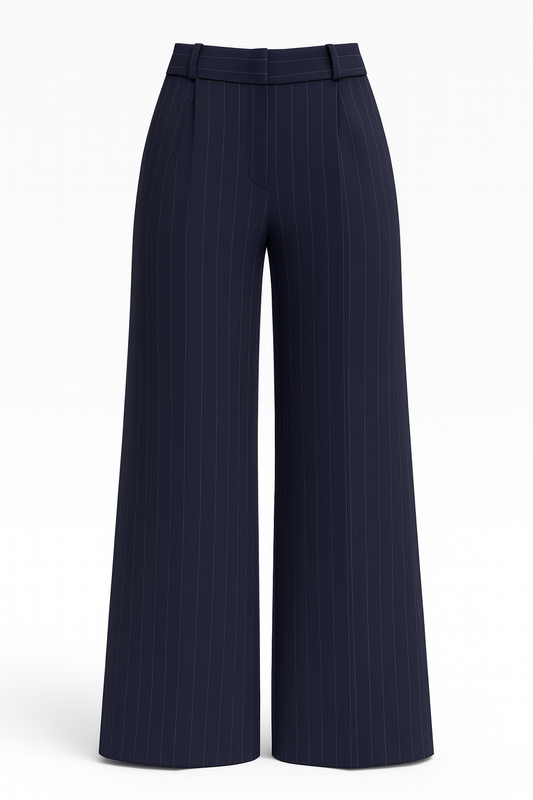 TROUSER AZUL MARINO A RAYAS