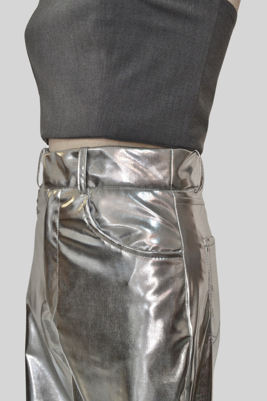 PANTALÓN VINIL PLATA