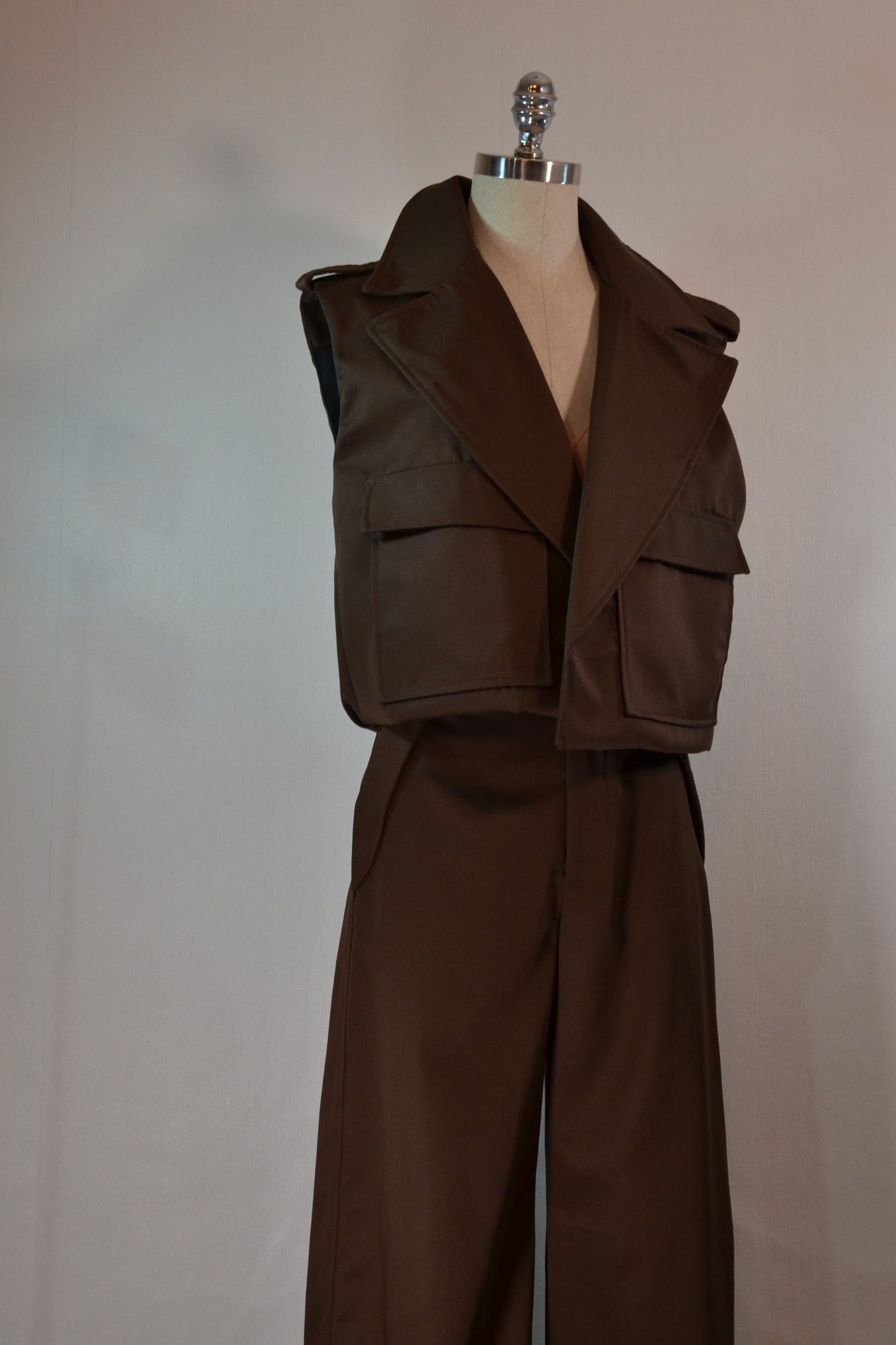 PANTALONES WIDE LEG CAFE