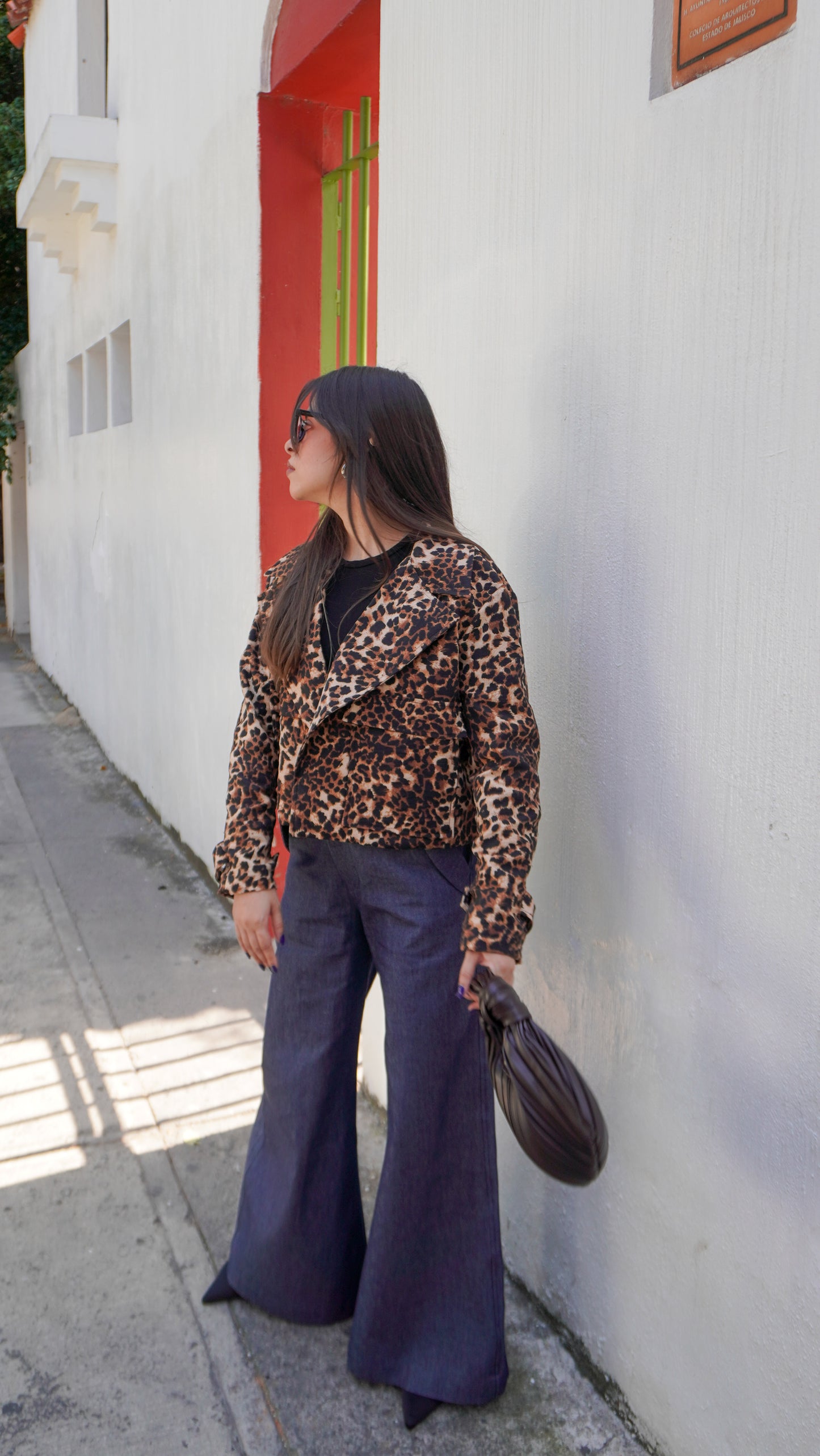 TRENCH BOMBER ANIMAL PRINT