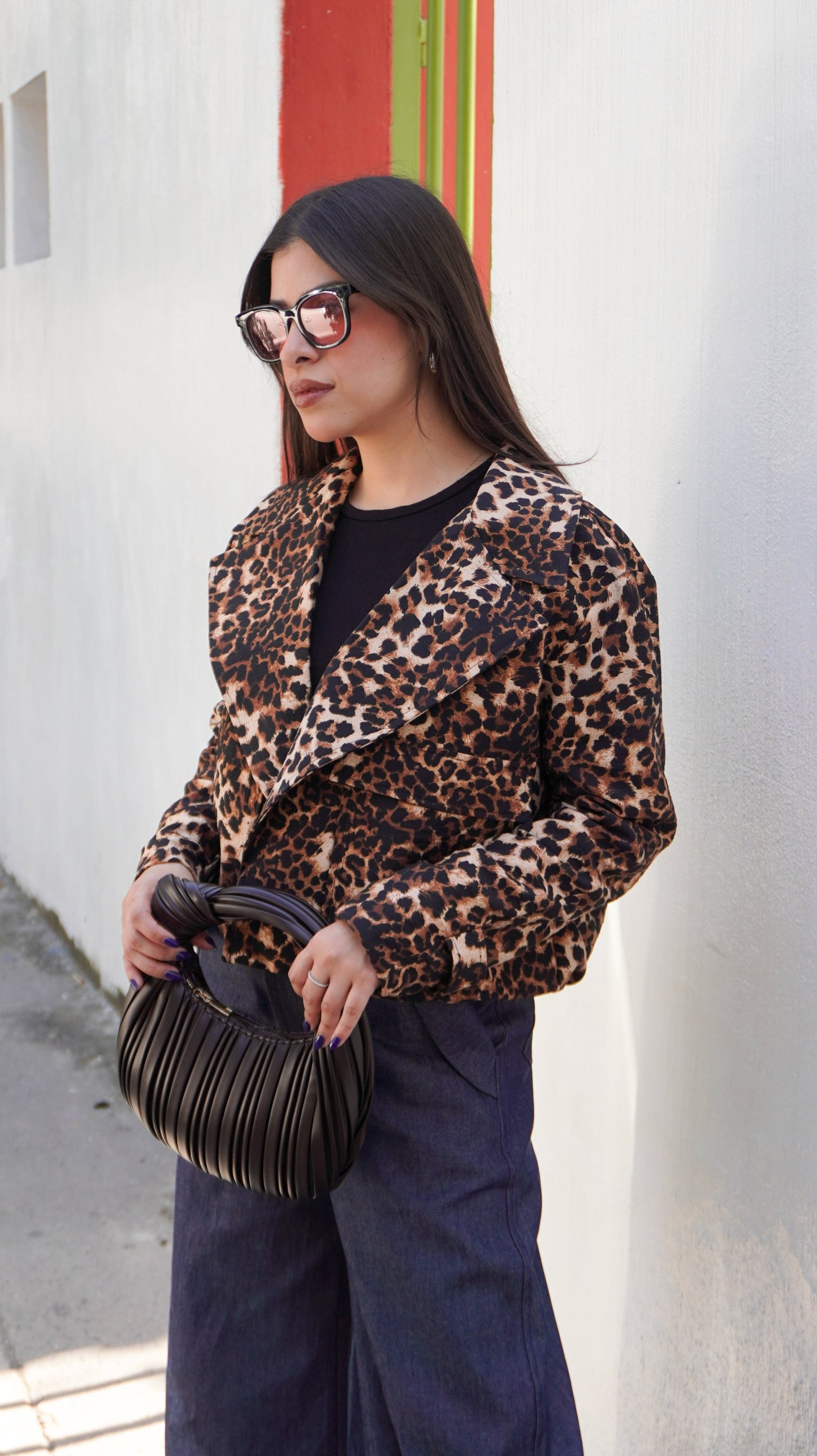 TRENCH BOMBER ANIMAL PRINT