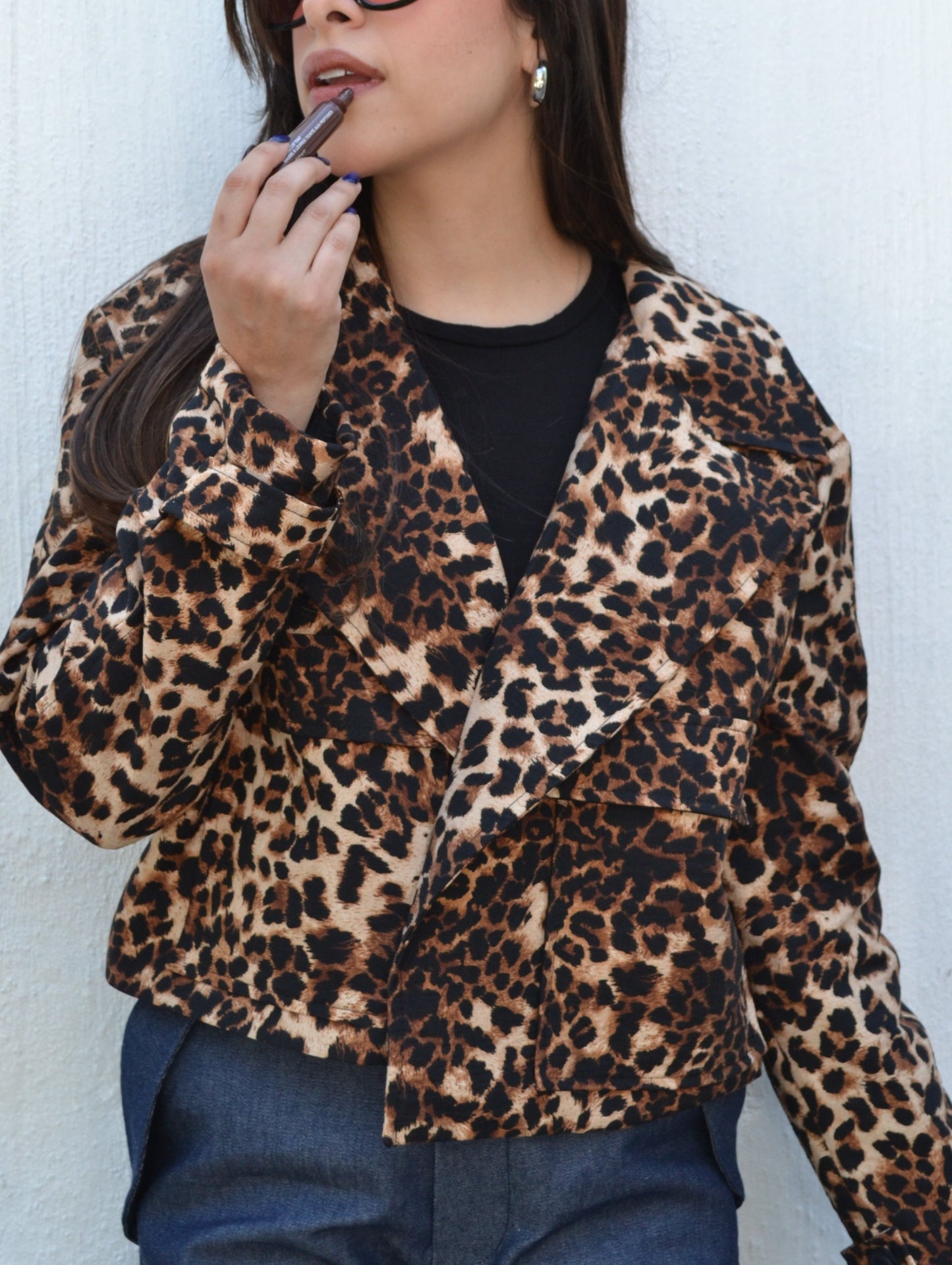 TRENCH BOMBER ANIMAL PRINT