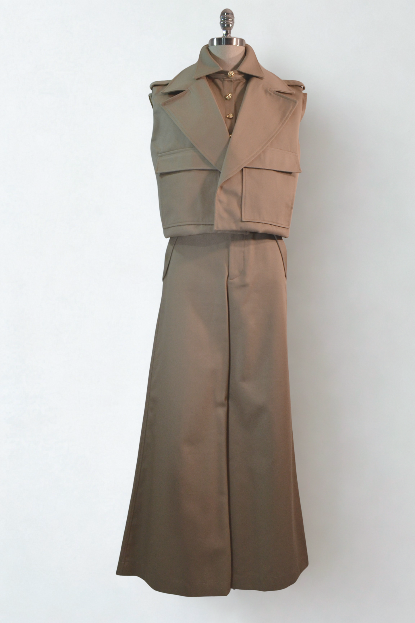 PANTALONES WIDE LEG CAQUI