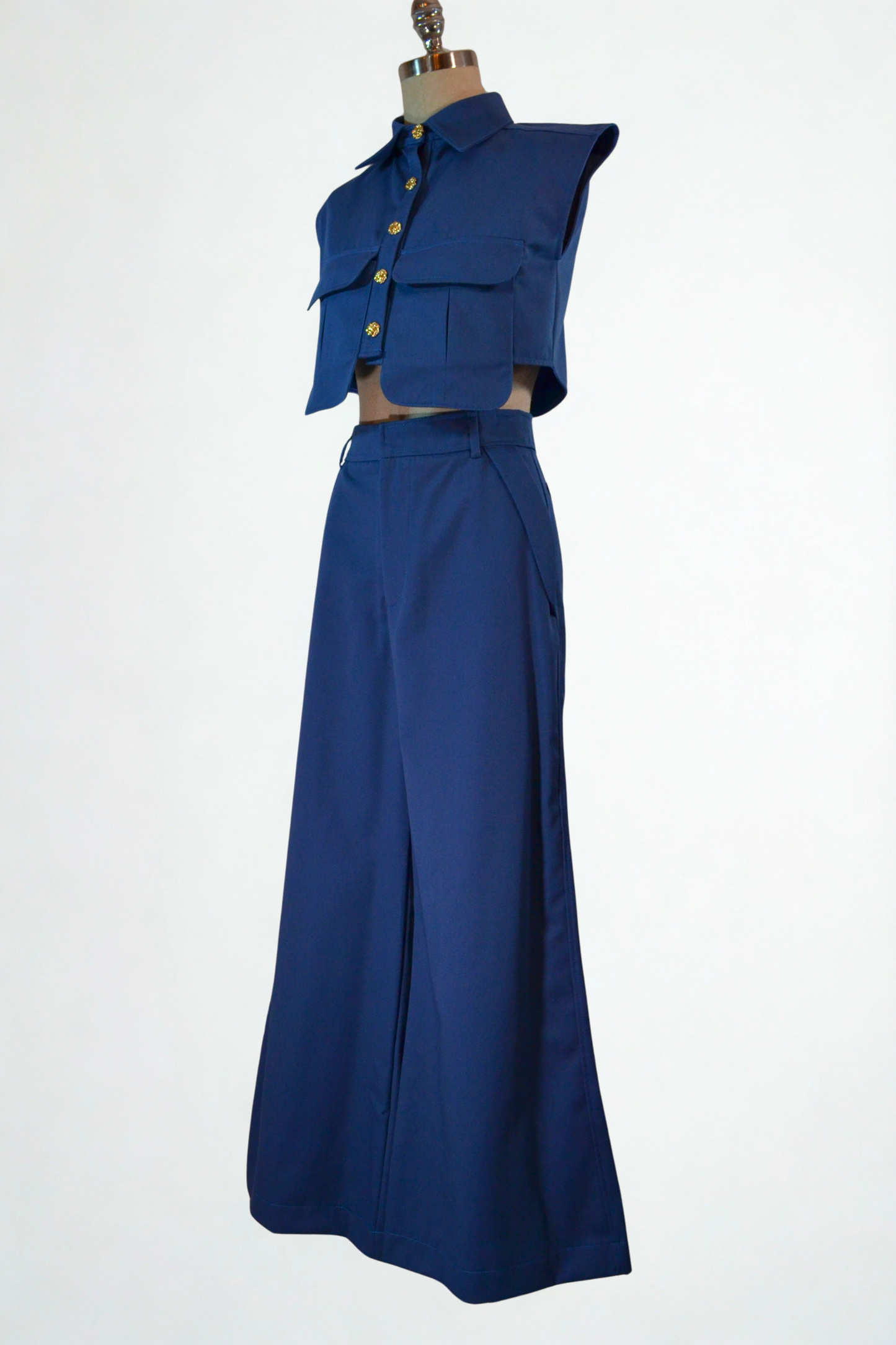 PANTALONES WIDE LEG AZUL COBALTO