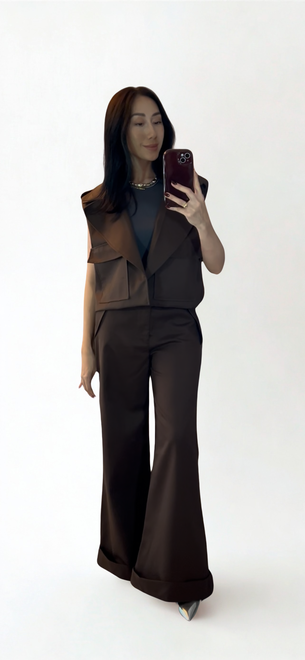 PANTALONES WIDE LEG CAFE