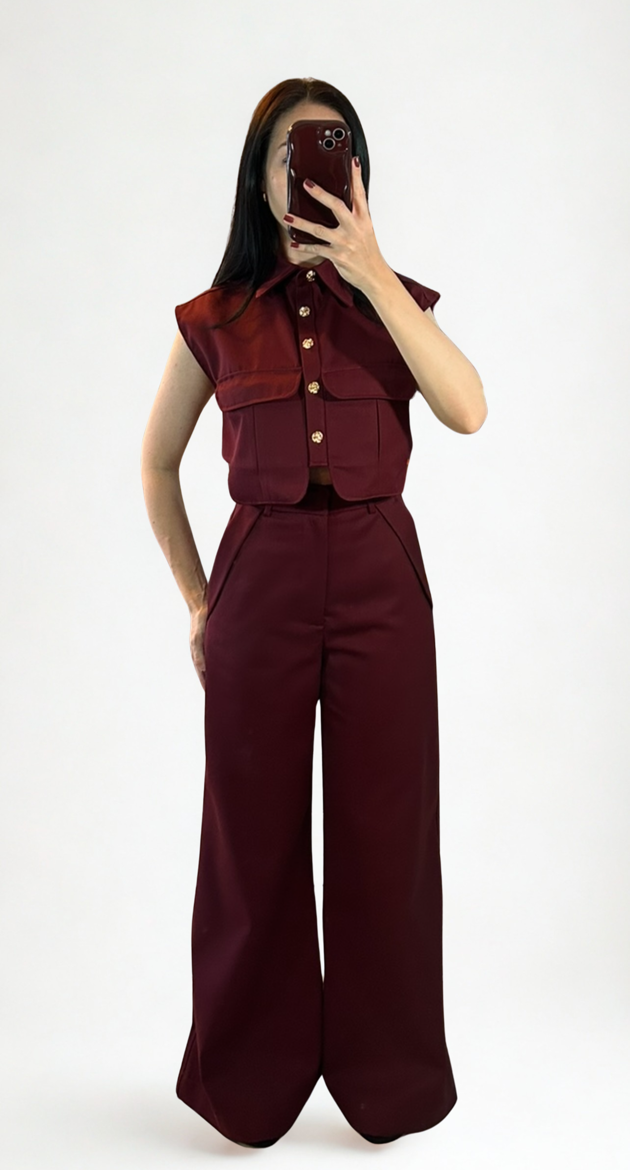 PANTALONES WIDE LEG TINTO