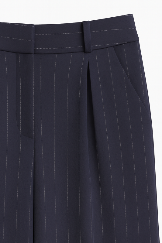TROUSER AZUL MARINO A RAYAS