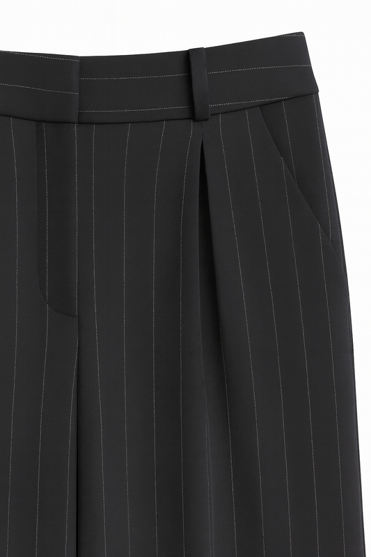 TROUSER NEGRO A RAYAS